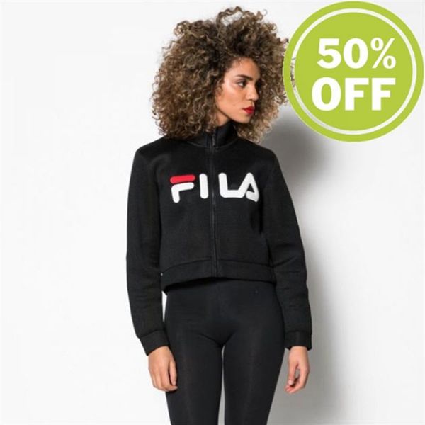 Fila Bunda Damske Čierne - Nicole Cropped Vypredaj - Slovakia 36572-WPTY